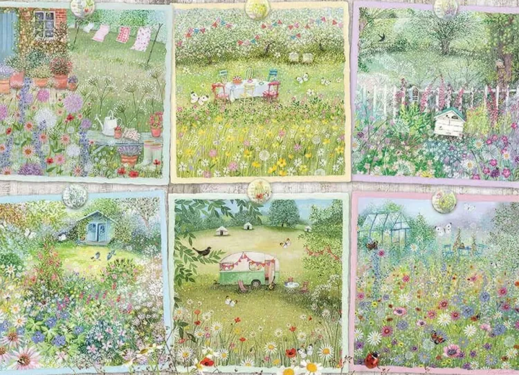 Cobble Hill Cottages* - Cottage Gardens - 1000 Piece Jigsaw Puzzle