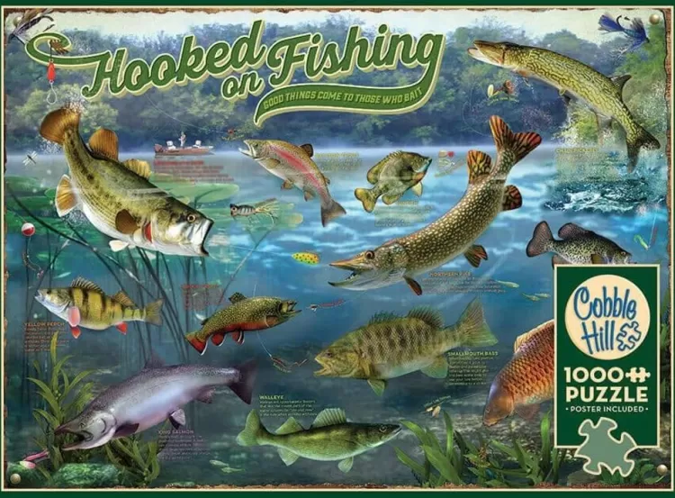 Cobble Hill Pastimes* - Hooked On Fishing - 1000 Piece Jigsaw Puzzle
