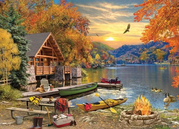 Cobble Hill Pastimes* - Lakeside Retreat - 1000 Piece Jigsaw Puzzle