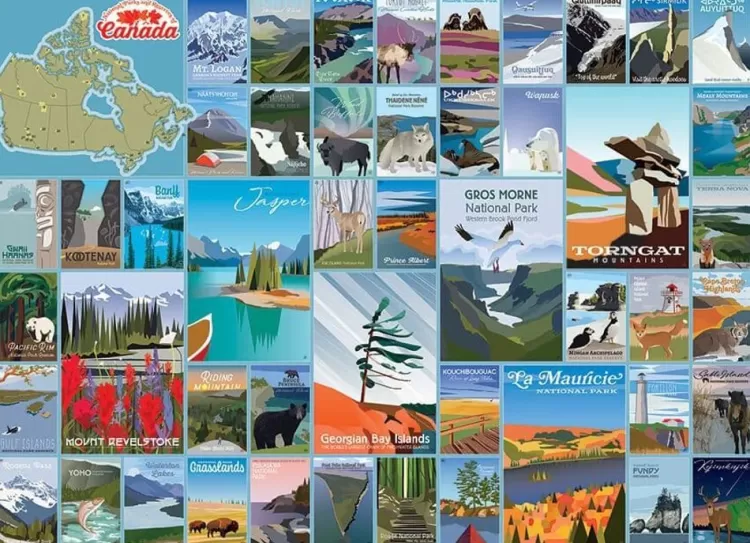 Cobble Hill Locations & Buildings* - National Parks And Reserves Of Canada - 1000 Piece Jigsaw Puzzle