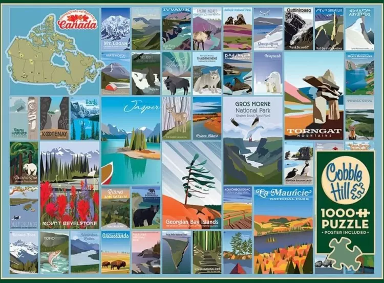 Cobble Hill Locations & Buildings* - National Parks And Reserves Of Canada - 1000 Piece Jigsaw Puzzle