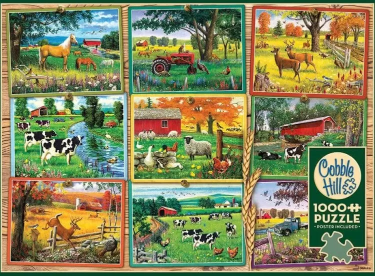 Cobble Hill Farming* - Postcards From The Farm - 1000 Piece Jigsaw Puzzle