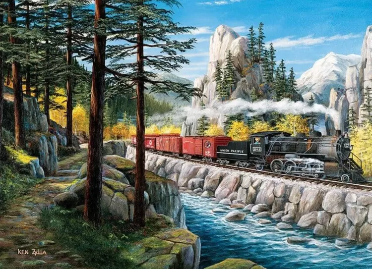 Cobble Hill Trains & Transport* - Rounding The Horn - 1000 Piece Jigsaw Puzzle