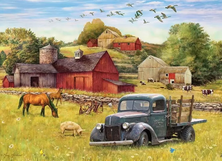 Cobble Hill Landscape* - Summer Afternoon On The Farm - 1000 Piece Jigsaw Puzzle