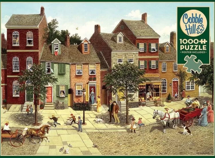 Cobble Hill Locations & Buildings* - The Curve In The Square - 1000 Piece Jigsaw Puzzle