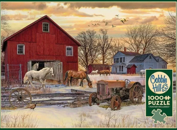 Cobble Hill Farming* - Winter On The Farm - 1000 Piece Jigsaw Puzzle