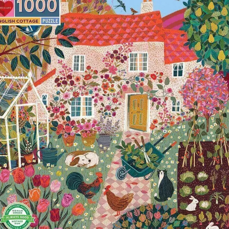 Eeboo Cottages* - English Cottage - 1000 Piece Jigsaw Puzzles