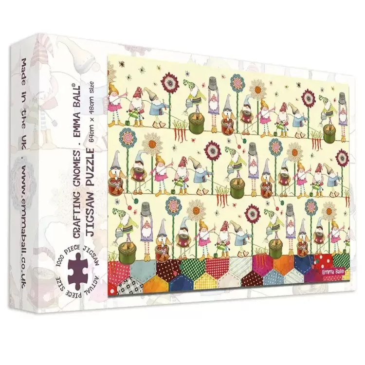Great British Jigsaws Pastimes*Emma Ball - Crafting Gnomes - 1000 Piece Jigsaw Puzzle