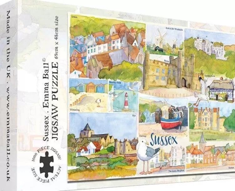 Great British Jigsaws Locations & Buildings*Emma Ball - Sussex - 1000 Piece Jigsaw Puzzle