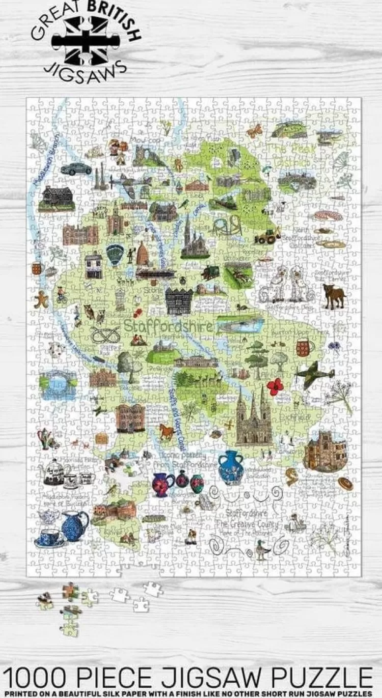 Great British Jigsaws Locations & Buildings*Emma Joustra - Staffordshire - 1000 Piece Jigsaw Puzzle