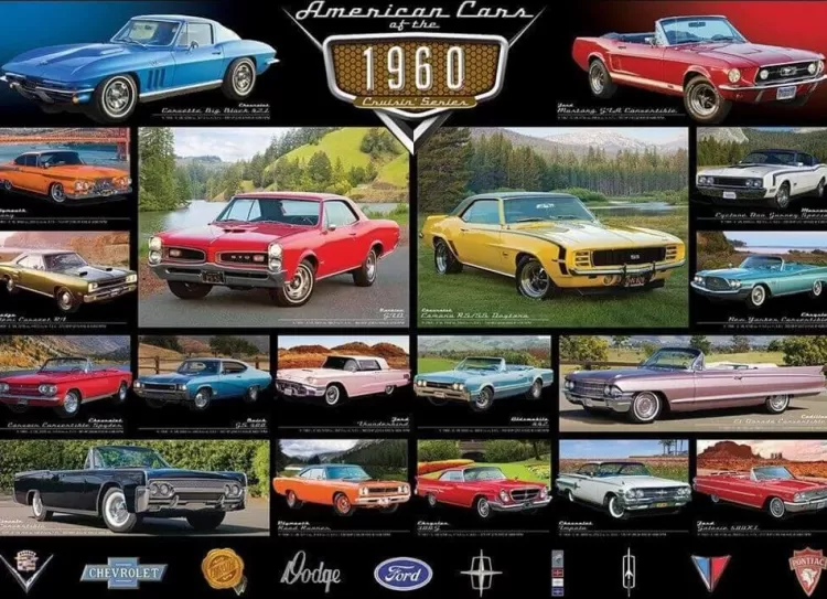 Eurographics Trains & Transport* - American Cars Of The 1960'S - 1000 Piece Jigsaw Puzzle