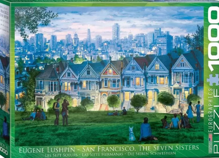 Eurographics Locations & Buildings* - San Francisco - Seven Sisters - 1000 Piece Jigsaw Puzzle