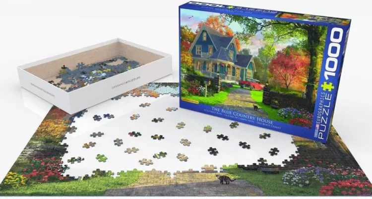 Eurographics Locations & Buildings* - The Blue Country House - 1000 Piece Jigsaw Puzzle