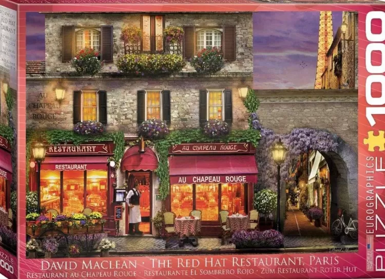 Eurographics Food & Drink* - The Red Hat Restaurant, Paris - 1000 Piece Jigsaw Puzzle