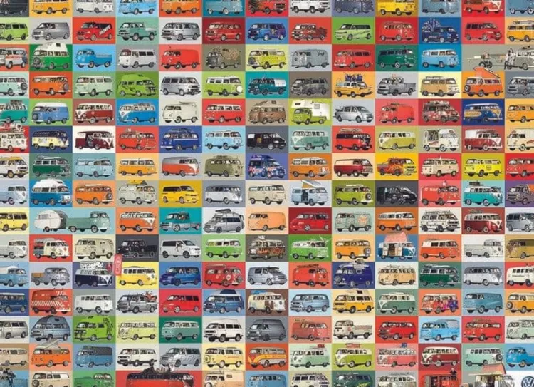 Eurographics Trains & Transport* - Volkswagen Groovy Bus - 1000 Piece Jigsaw Puzzle