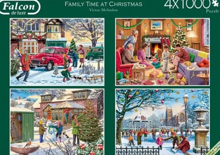 Jumbo Christmas*Falcon De Luxe - Family Time At Christmas 4 X 1000