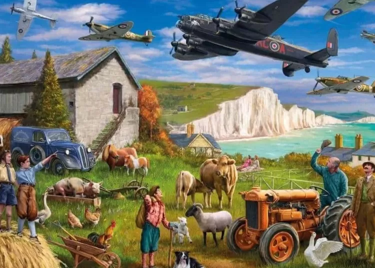 Jumbo Trains & Transport*Falcon De Luxe - Flight Over Dover - 1000 Piece Jigsaw Puzzle