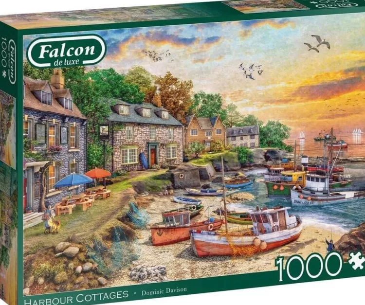 Jumbo Cottages*Falcon De Luxe - Harbour Cottage - 1000 Piece Jigsaw Puzzle