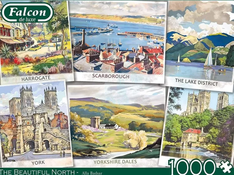 Jumbo Yorkshire*Falcon De Luxe - The Beautiful North - 1000 Piece Jigsaw Puzzle