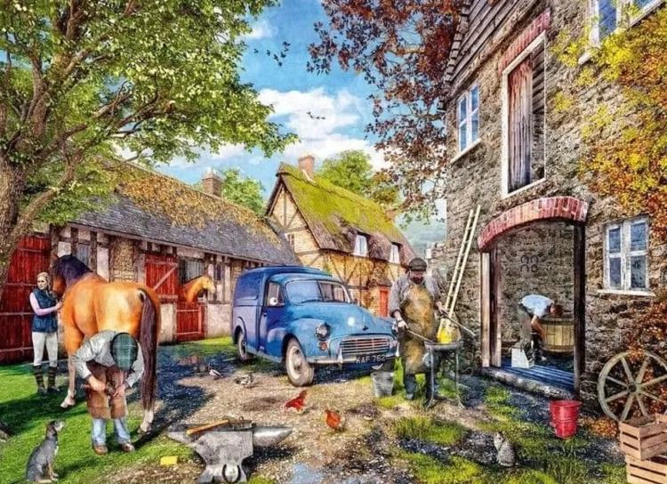 Jumbo Cottages*Falcon De Luxe - The Blacksmith'S Cottage - 1000 Piece Jigsaw Puzzle