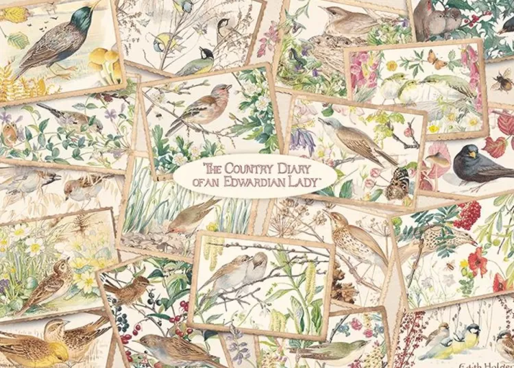 Jumbo Flowers & Gardens*Falcon De Luxe - The Country Diary Postcards - 1000 Piece Jigsaw Puzzle