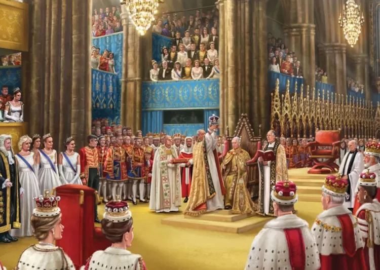 Jumbo Royal*Falcon De Luxe - The Kings Coronation - 1000 Piece Jigsaw Puzzle