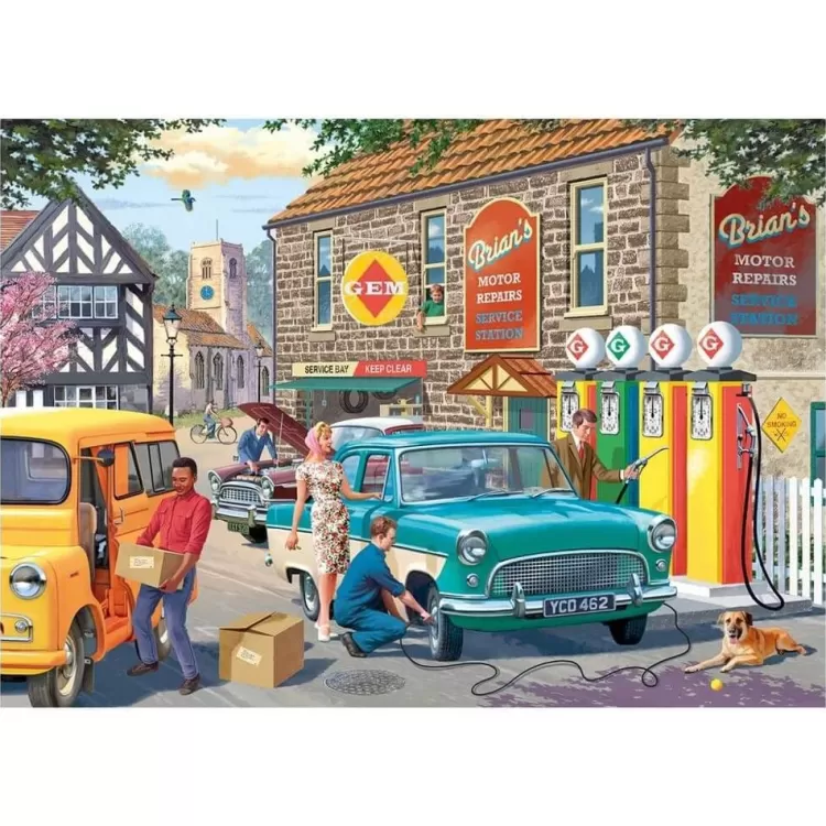 Jumbo Trains & Transport*Falcon De Luxe - The Petrol Station - 1000 Piece Jigsaw Puzzle
