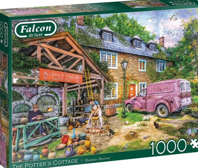 Jumbo Cottages*Falcon De Luxe - The Potters Cottage - 1000 Piece Jigsaw Puzzle