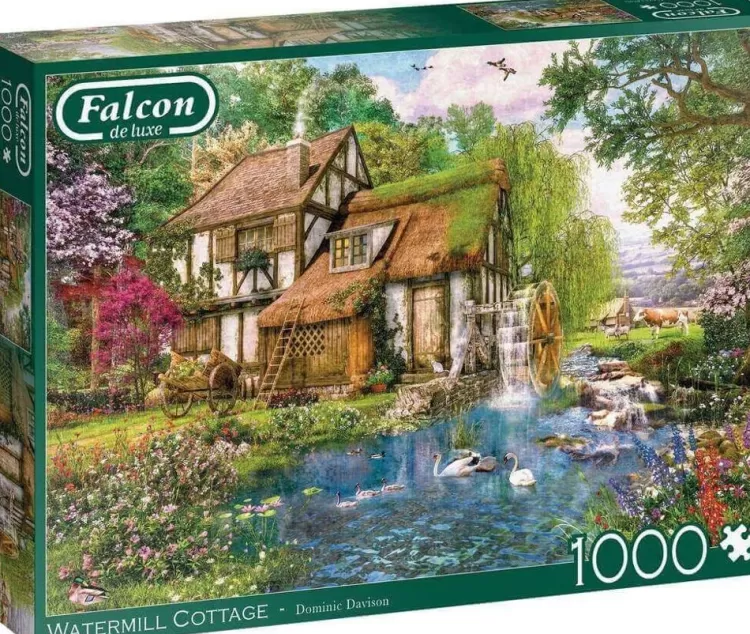 Jumbo Cottages*Falcon De Luxe - Watermill Cottage - 1000 Piece Jigsaw Puzzle