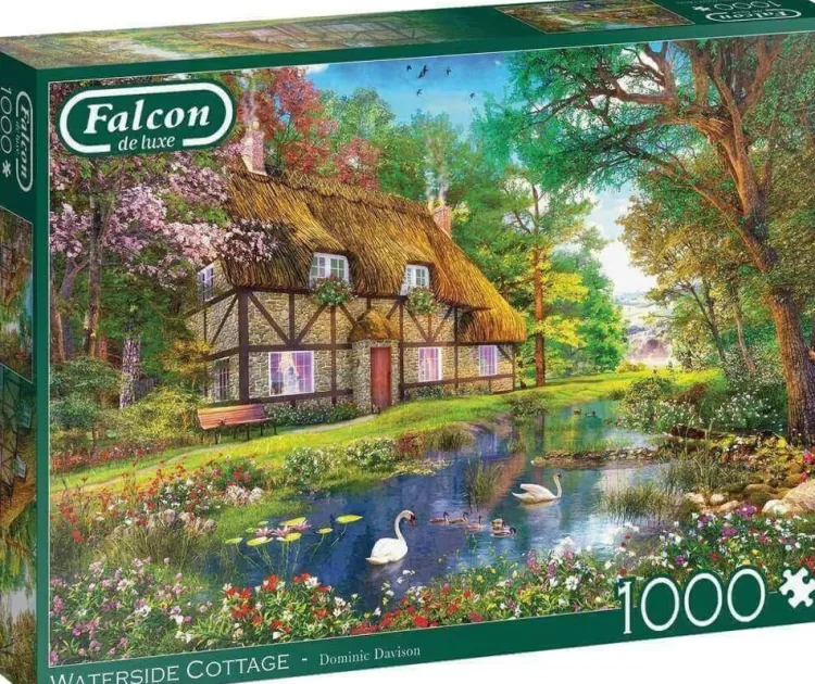 Jumbo Cottages*Falcon De Luxe - Waterside Cottage - 1000 Piece Jigsaw Puzzle