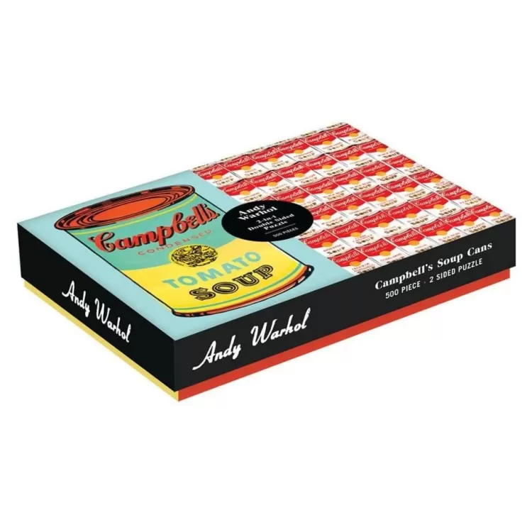 Galison Art* - Andy Warhol Soup Can 2-Sided - 500 Piece Jigsaw Puzzle