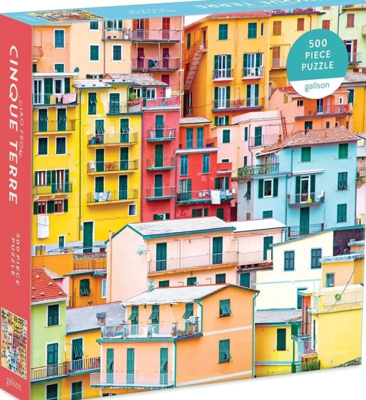 Galison Locations & Buildings* - Ciao From Cinque Terre - 500 Piece Jigsaw Puzzle
