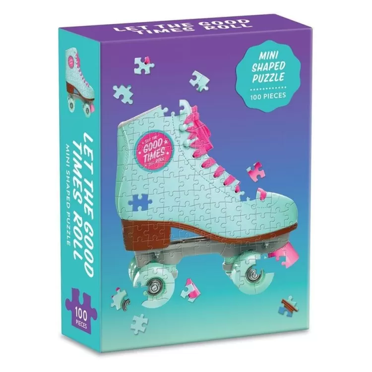 Galison Pastimes* - Let The Good Times Roll Roller Skate 100 Piece Mini Shaped Puzzle