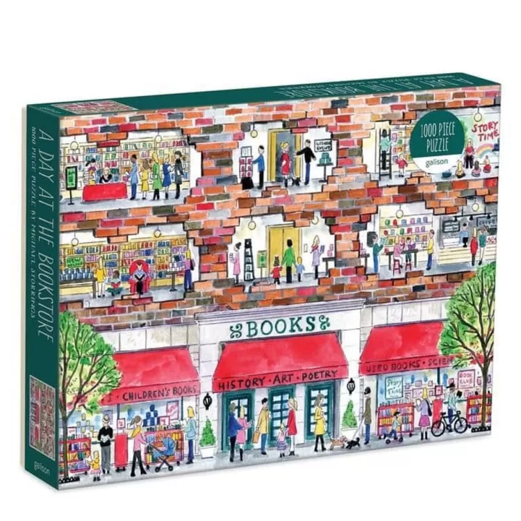 Galison Pastimes* - Michael Storrings - A Day At The Bookstore - 1000 Piece Jigsaw Puzzle