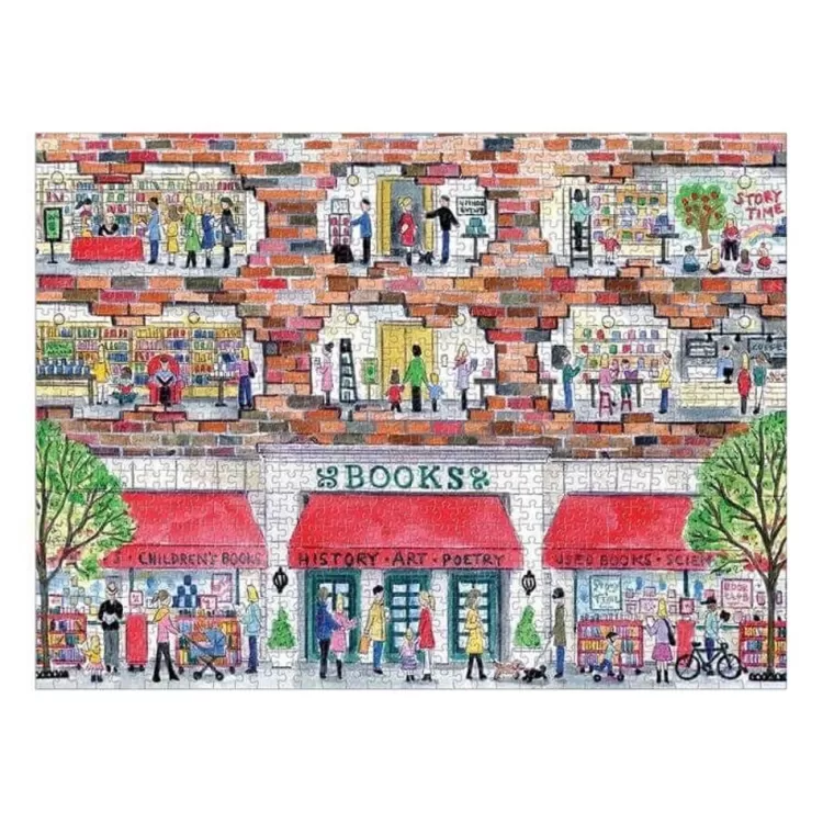 Galison Pastimes* - Michael Storrings - A Day At The Bookstore - 1000 Piece Jigsaw Puzzle