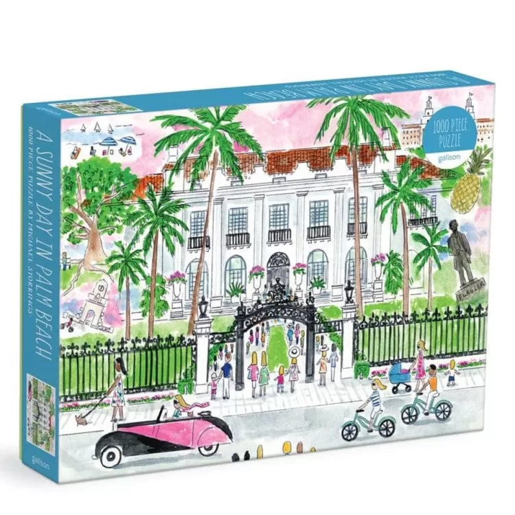 Galison Pastimes* - Michael Storrings - A Sunny Day In Palm Beach - 1000 Piece Jigsaw Puzzle
