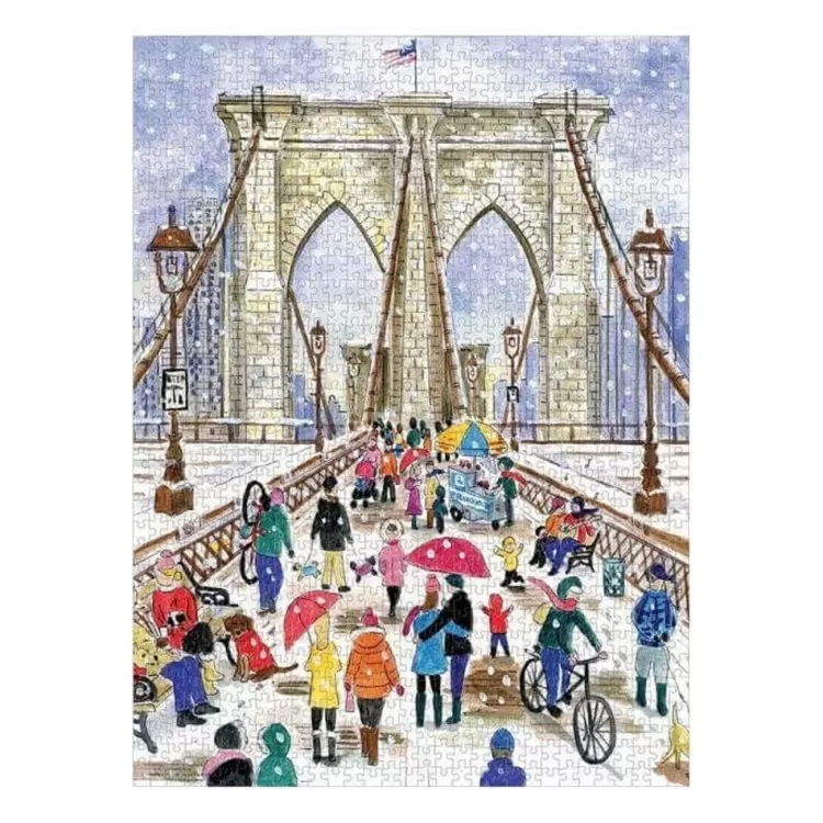 Galison Locations & Buildings* - Michael Storrings - Brooklyn Bridge - 1000 Piece Jigsaw Puzzle