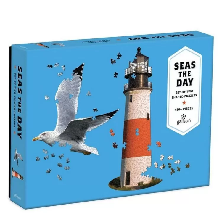 Galison Locations & Buildings* - Seas The Day 2 In 1 Shaped Puzzle