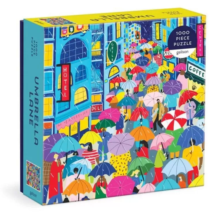 Galison Locations & Buildings* - Umbrella Lane - 1000 Piece Jigsaw Puzzle
