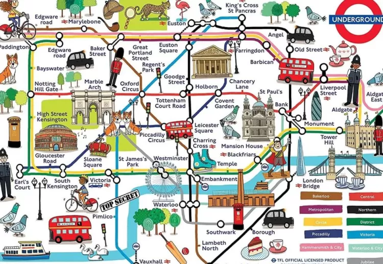 Gibsons Maps & Flags* - Adventures On The London Underground - 250 Piece Jigsaw Puzzle