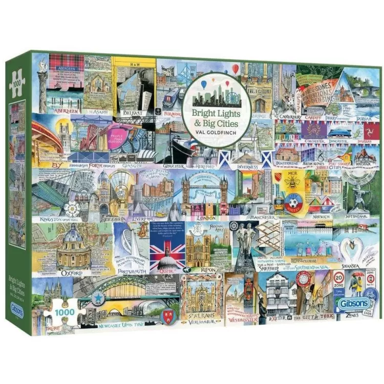 Gibsons Locations & Buildings* - Bright Lights & Big Cities - 1000 Piece Jigsaw Puzzle