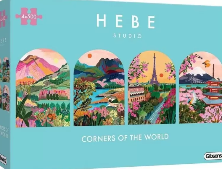 Gibsons Locations & Buildings* - Corners Of The World - 4 X 500 Piece Jigsaw Puzzle