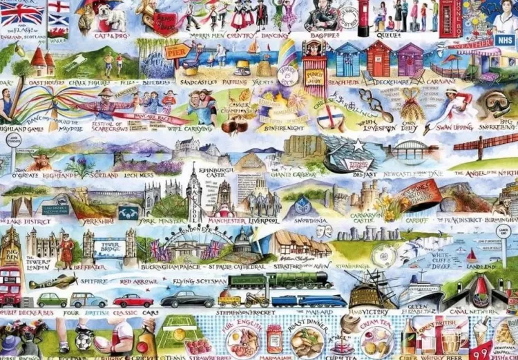 Gibsons Pastimes* - Cream Teas & Queuing - 2000 Piece Jigsaw Puzzle