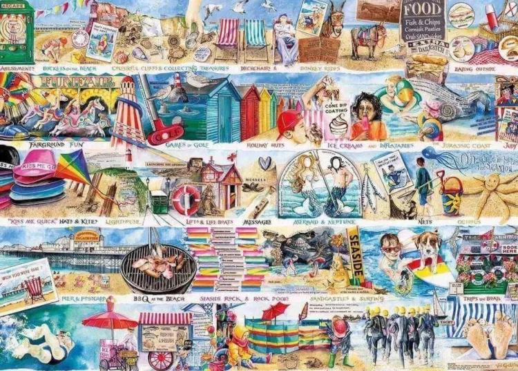 Gibsons Pastimes* - Deckchairs And Donkeys - 1000 Piece Jigsaw Puzzle
