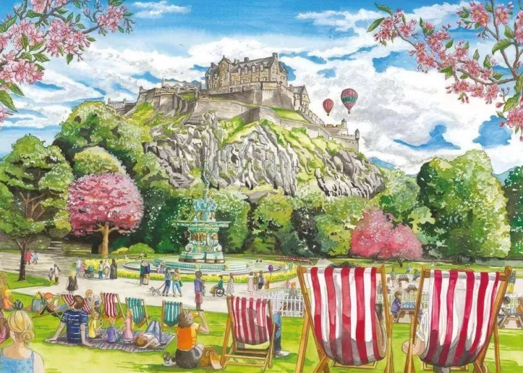 Gibsons Locations & Buildings* - Edinburgh - 2 X 500 Piece Jigsaw Puzzle
