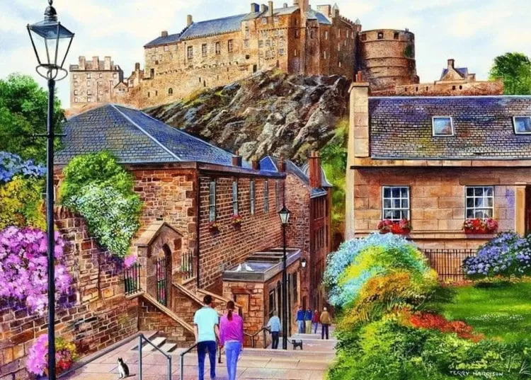 Gibsons Trains & Transport* - Edinburgh The Vennel - 1000 Piece Jigsaw Puzzle