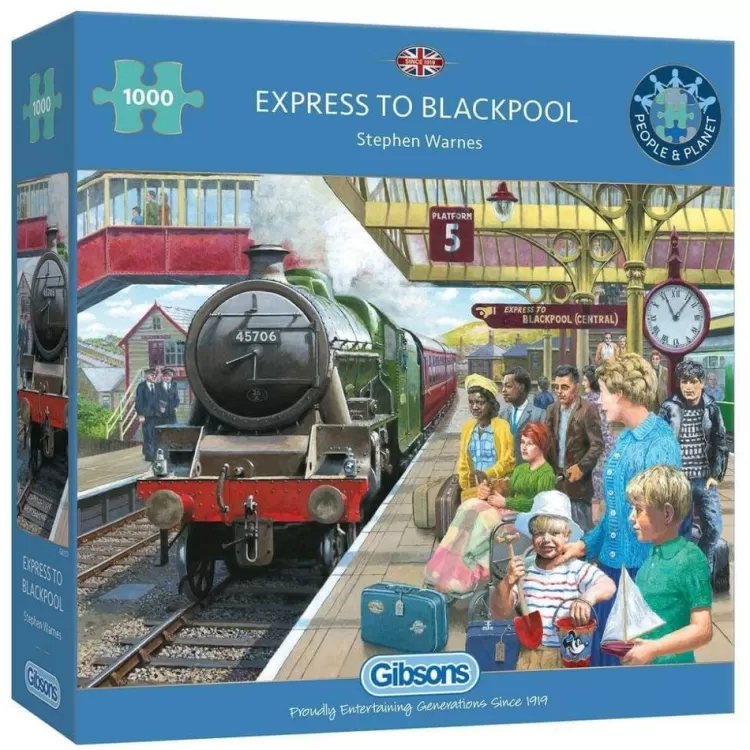 Gibsons Trains & Transport* - Express To Blackpool - 1000 Piece Jigsaw Puzzle