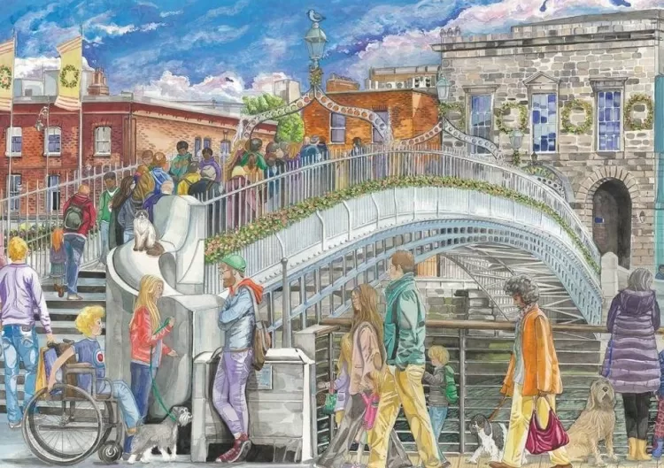 Gibsons Locations & Buildings* - Ha'Penny Bridge - 1000 Piece Jigsaw Puzzle