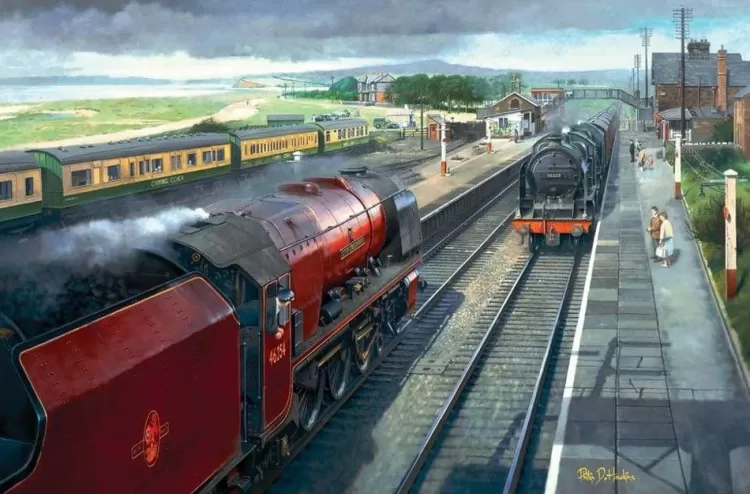 Gibsons Trains & Transport* - Hest Bank Whitsun 1961 - 500 Piece Jigsaw Puzzle