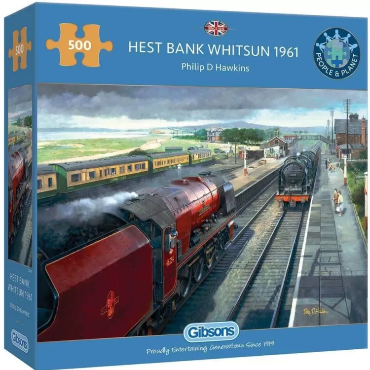 Gibsons Trains & Transport* - Hest Bank Whitsun 1961 - 500 Piece Jigsaw Puzzle